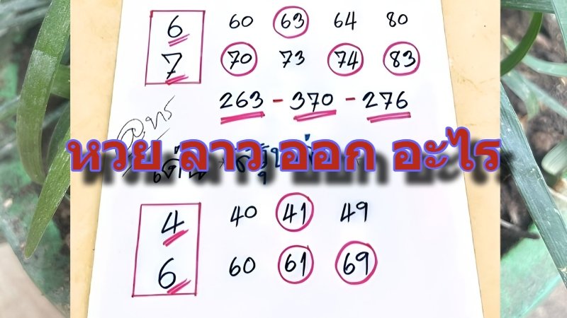 หวย ลาว ออก อะไร วันนี้ เช็กผลหวยลาวย้อนหลัง อัปเดตเร็วที่สุด
